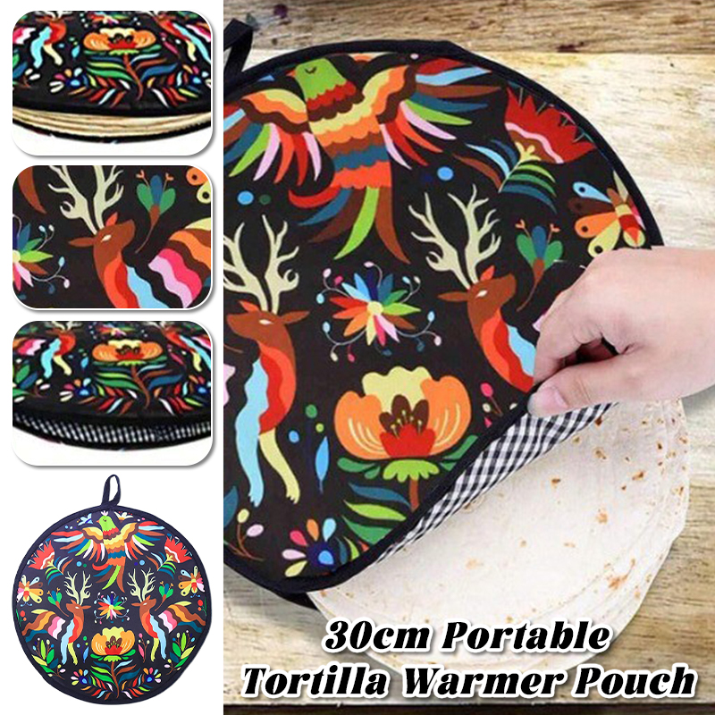 Tortilla Warmer Cloth - Microwave-Safe Tortilla Warmer Pouch | Heat-Resistant
