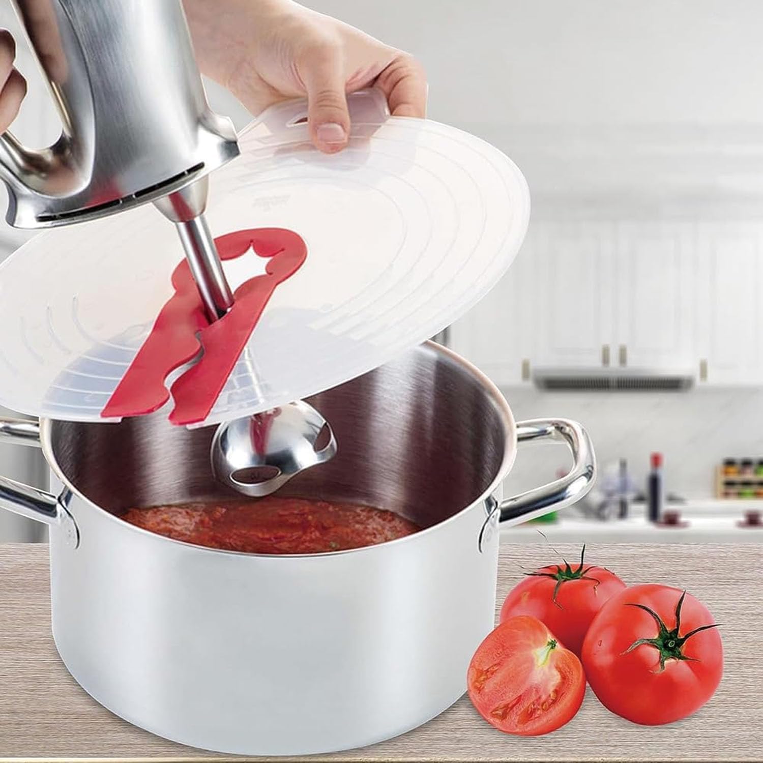 Home Cooking Supplies - Anti Splash Cover Easy Storage Mixer