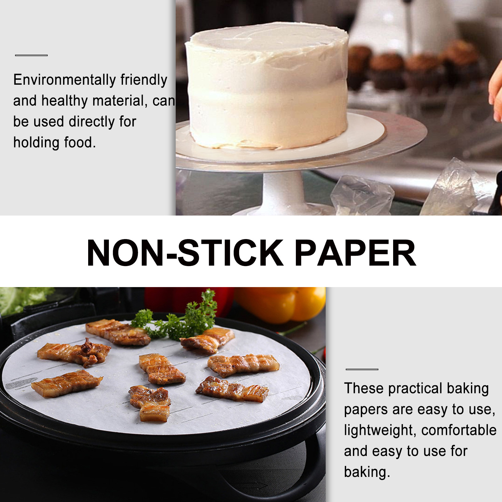 Home Cooking Oil Disposal - 500Pcs Silicone Oil Paper Set Non-Stick