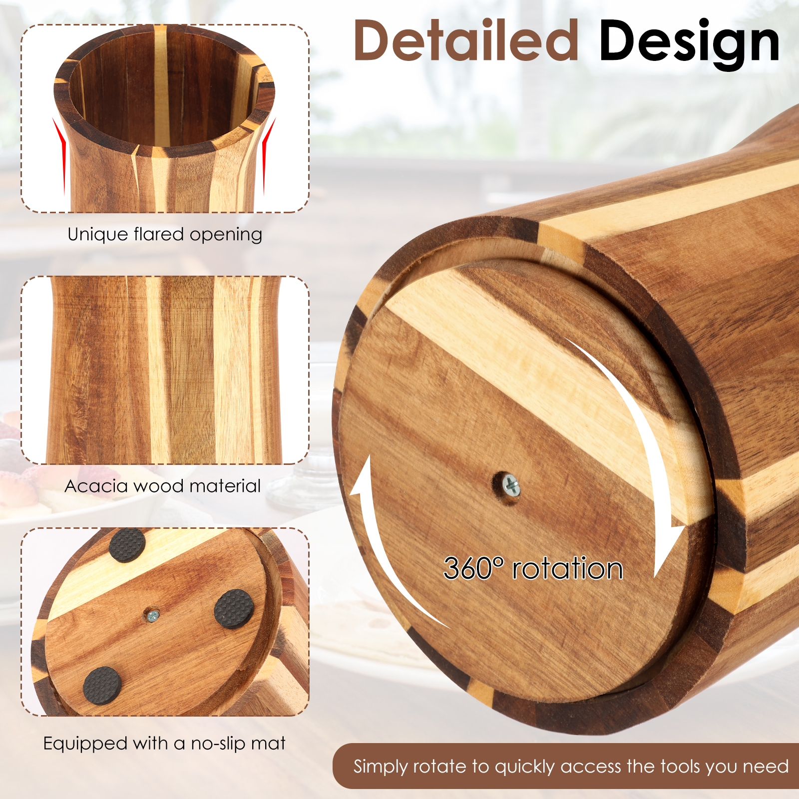 360° Rotating Utensil Holder W - огляд і ціна Home Cooking Supplies