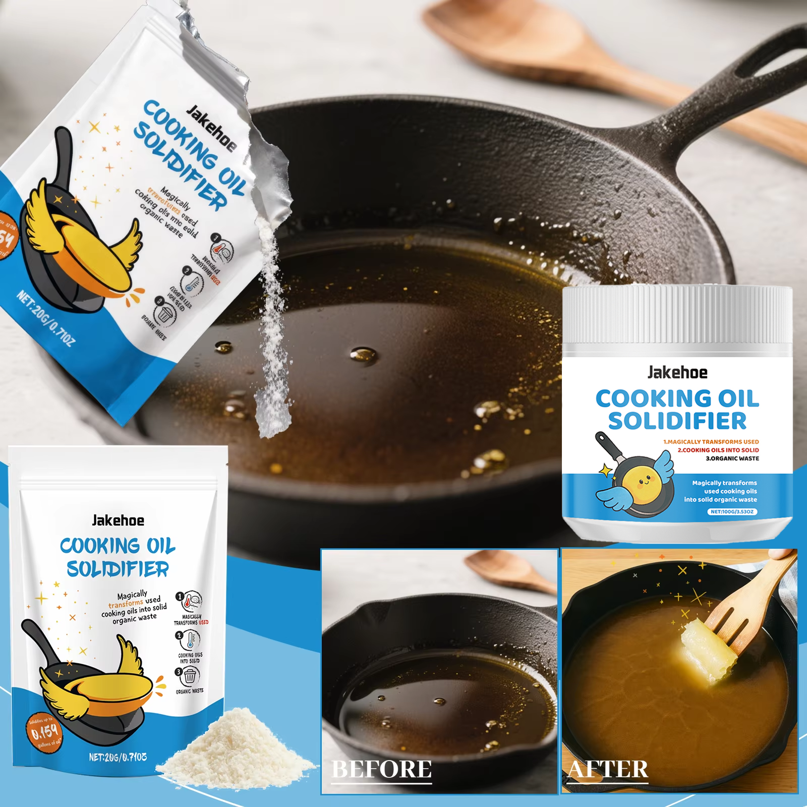 Cooking Oil Solidifier Easy Gr - огляд і ціна Home Cooking Oil Disposal