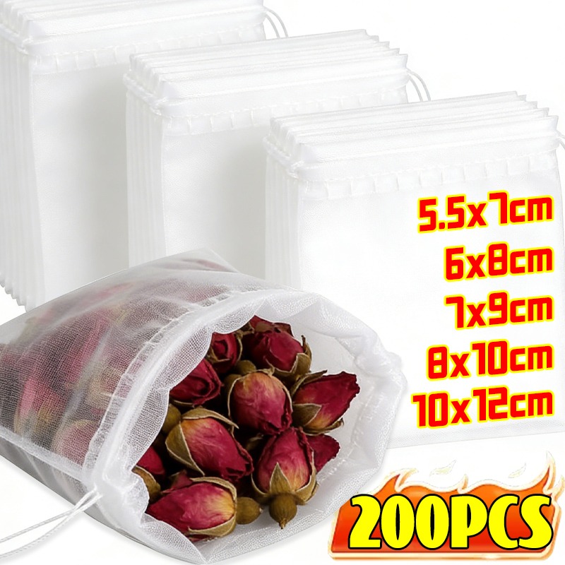 200/50Pcs Nylon Tea Bags Small - огляд і ціна Home Cooking Supplies