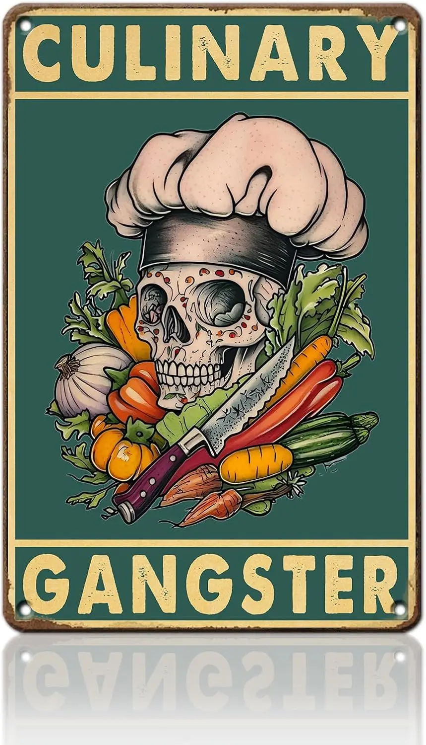 Skull Metal Tin Sign Culinary  - огляд і ціна Home Cooking In