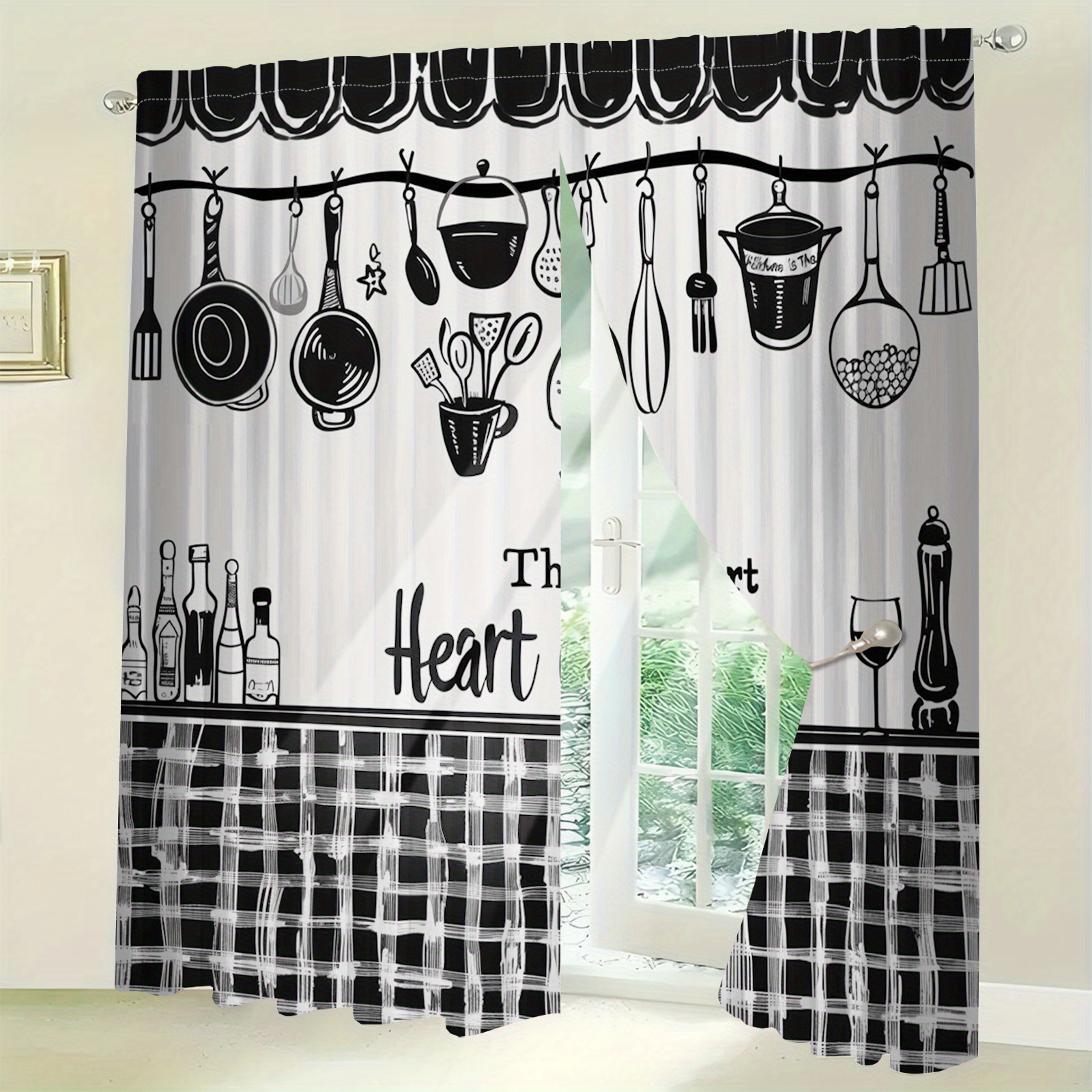 Kitchen Utensils Text Curtains - огляд і ціна Home Cooking Youtube