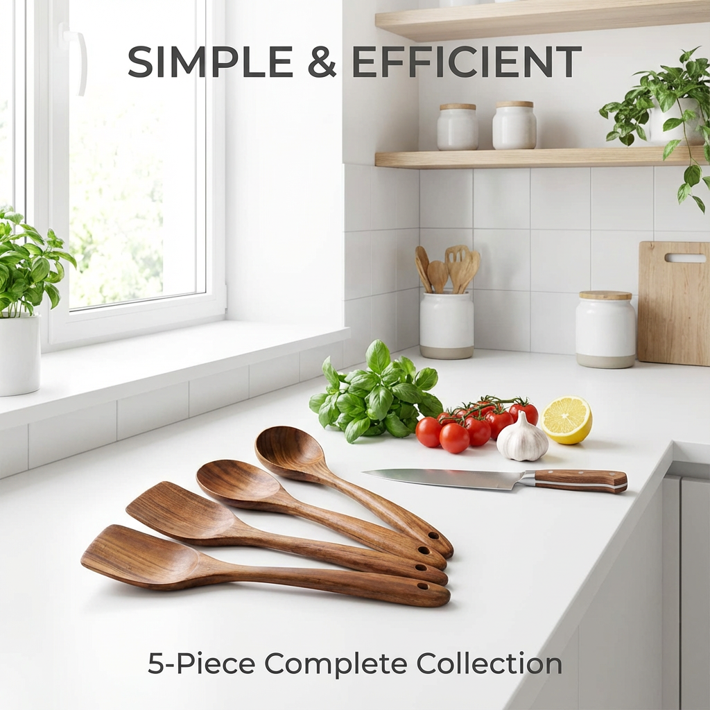 Natural Bamboo Cooking Tools 5 - огляд і ціна Home Cooking Restaurants